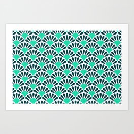 Abstract floral geometric pattern Art Print