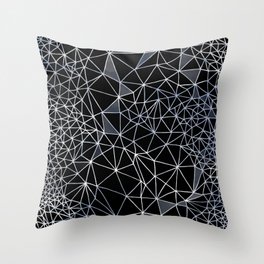 Black and White Geometric constellation  Throw Pillow