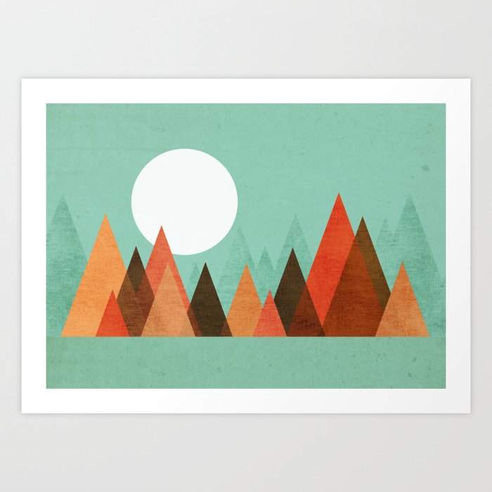 From the edge of the mountains Art Print