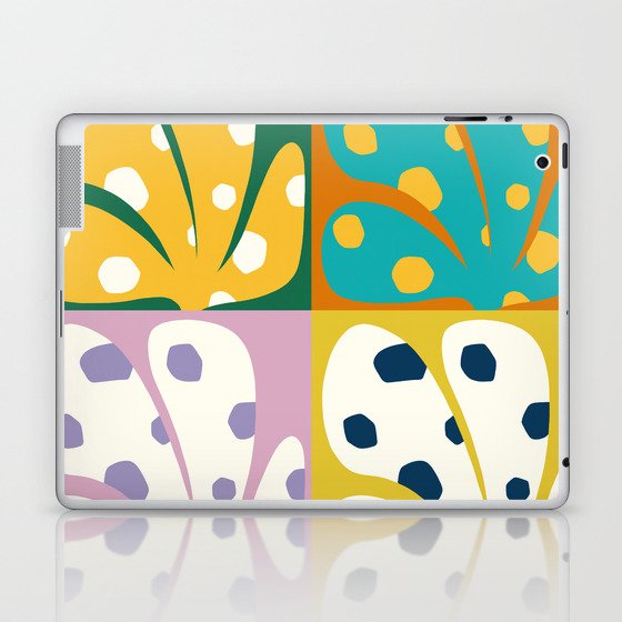 Spots patterned color leaves patchwork 2 Laptop & iPad Skin