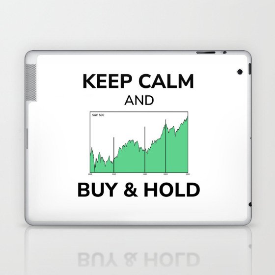 Shares Stock Market Keep Calm Buy And Hold Chart Laptop & iPad Skin