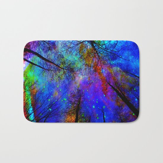 Colorful forest Bath Mat