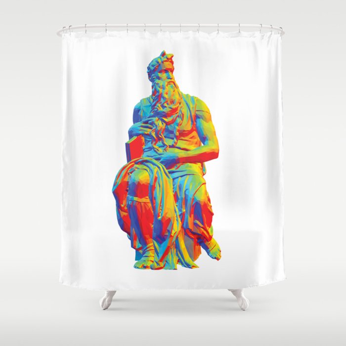 The Moses by Michelangelo Shower Curtain