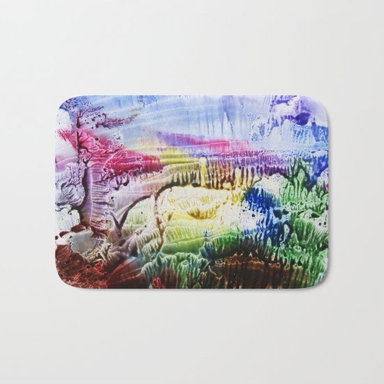 abstract composition of red and blue colours Bath Mat