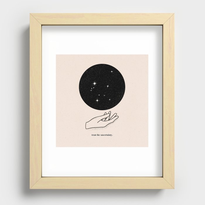 trust the uncertainty. Recessed Framed Print