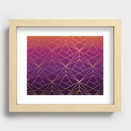 Sunset Geometric Recessed Framed Print