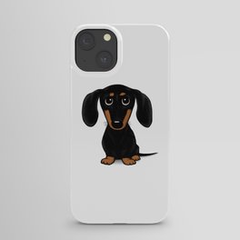 Black and Tan Dachshund | Cute Cartoon Wiener Dog iPhone Case