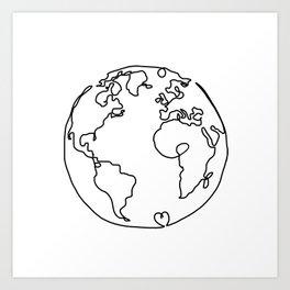One Line Drawing Art Prints For Any Decor Style Society6
