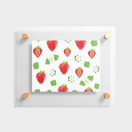 strawberry pattern Floating Acrylic Print