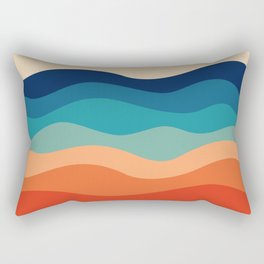 Retro 70s Waves Rectangular Pillow