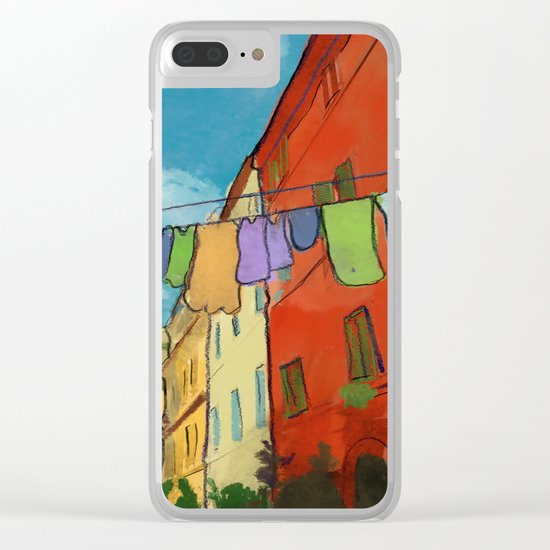 Laundry in Trastevere Clear iPhone Case