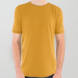 Orange Egg Solid Color Popular Hues Patternless Shades of Orange Collection - Hex Value #EE9B17 All Over Graphic Tee