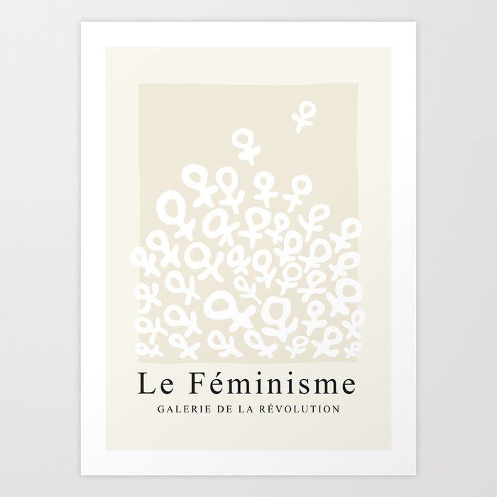 LE FÉMINISME III — Matisse Papier Découpés — Offwhite/White — Feminist Art — Exhibition Poster — Art Print