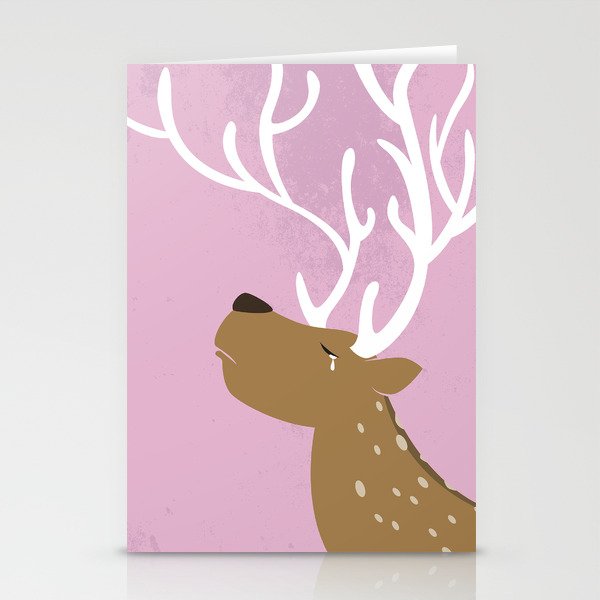 Crying Deer Stationery Cards