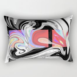 PLIGHT - BLACK Rectangular Pillow | Graphicdesign, Red, Marble, Background, Purple, Melt, Digital, Distort, Blue, Abstract 