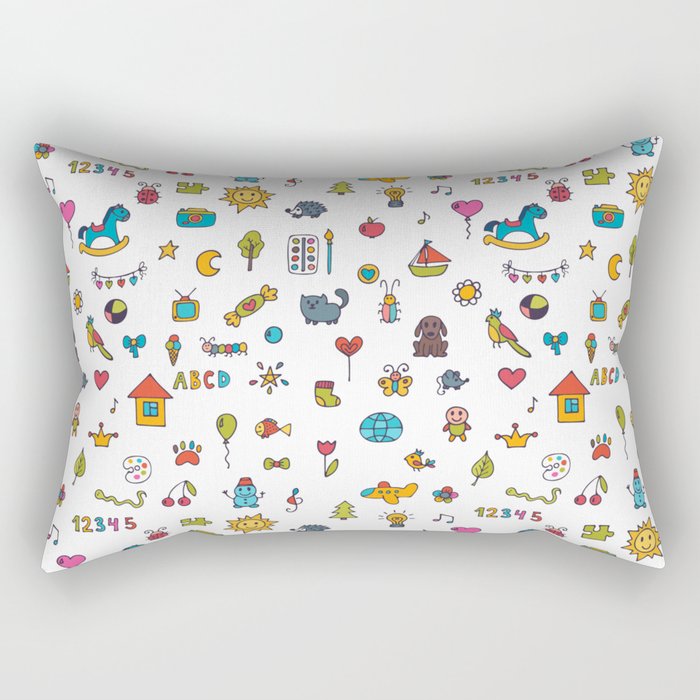 Toddler, kids patterns  Rectangular Pillow