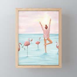 Big Flamingo Framed Mini Art Print