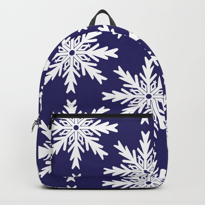 Christmas Snowflakes Blue-Magenta Backpack