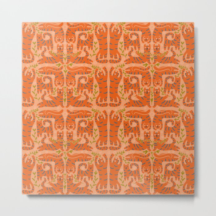 tigers pattern Metal Print