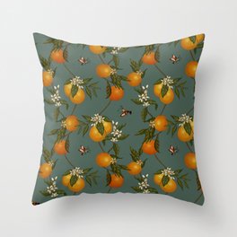 Orange Pattern II Throw Pillow