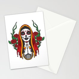 Mexican Santa Muerte. The illustration shows the Santa Muerte, the deity of pre-Colombian origins Stationery Card