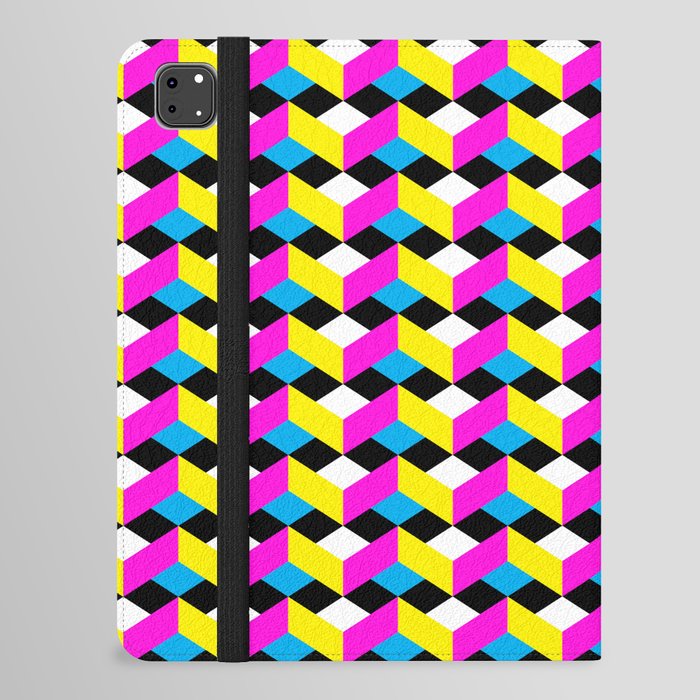 Bright holiday 3D pattern in memphis style. Vintage.  iPad Folio Case