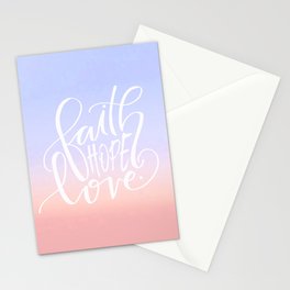 Faith Hope Love Stationery Cards