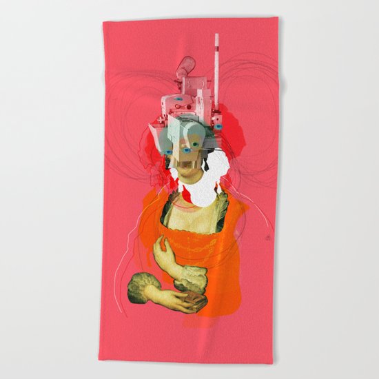 Peter Paul Rubens Pop Portrait v2 Beach Towel