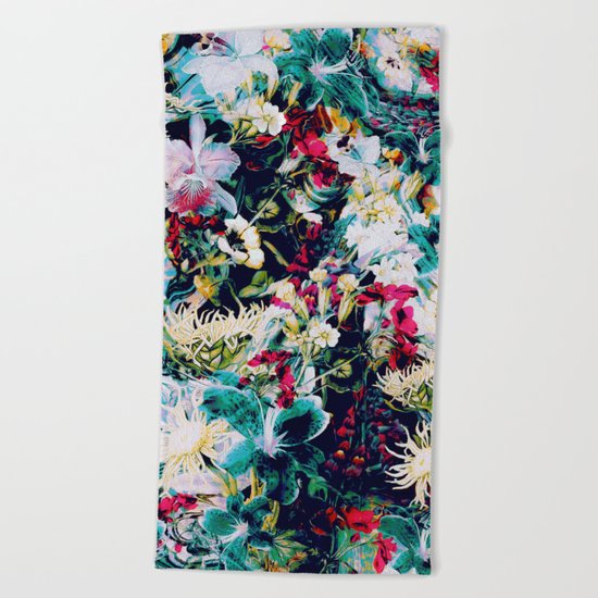 RPE ABSTRACT FLORAL -IV Beach Towel