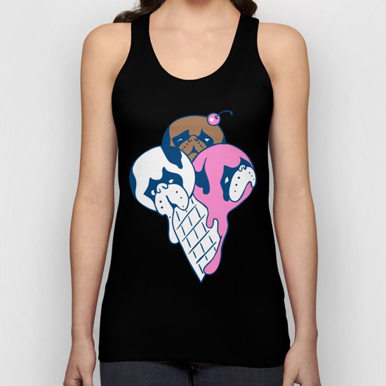 Ice cream Pugs Unisex Tank Top