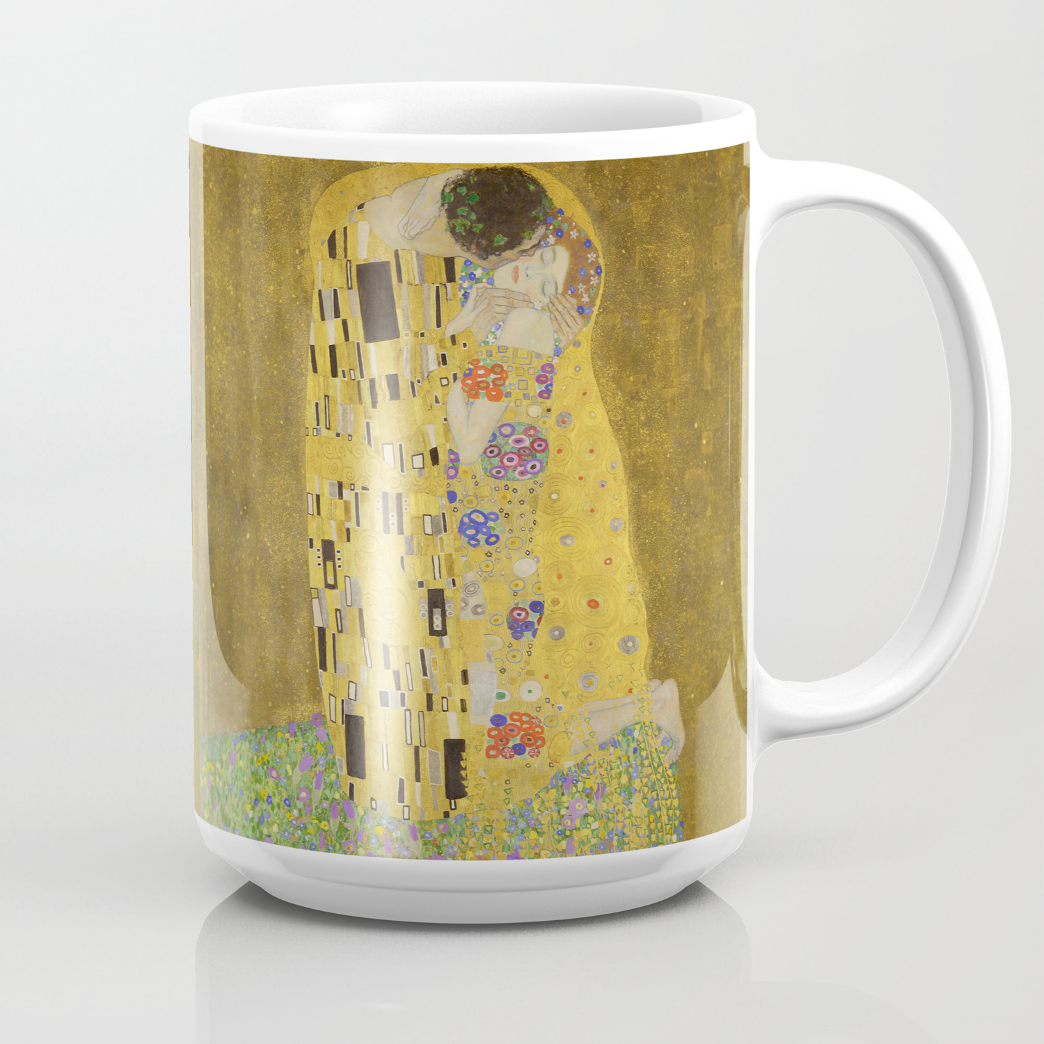 Coffee Cup with Art  The Kiss  by Gustav Klimt 