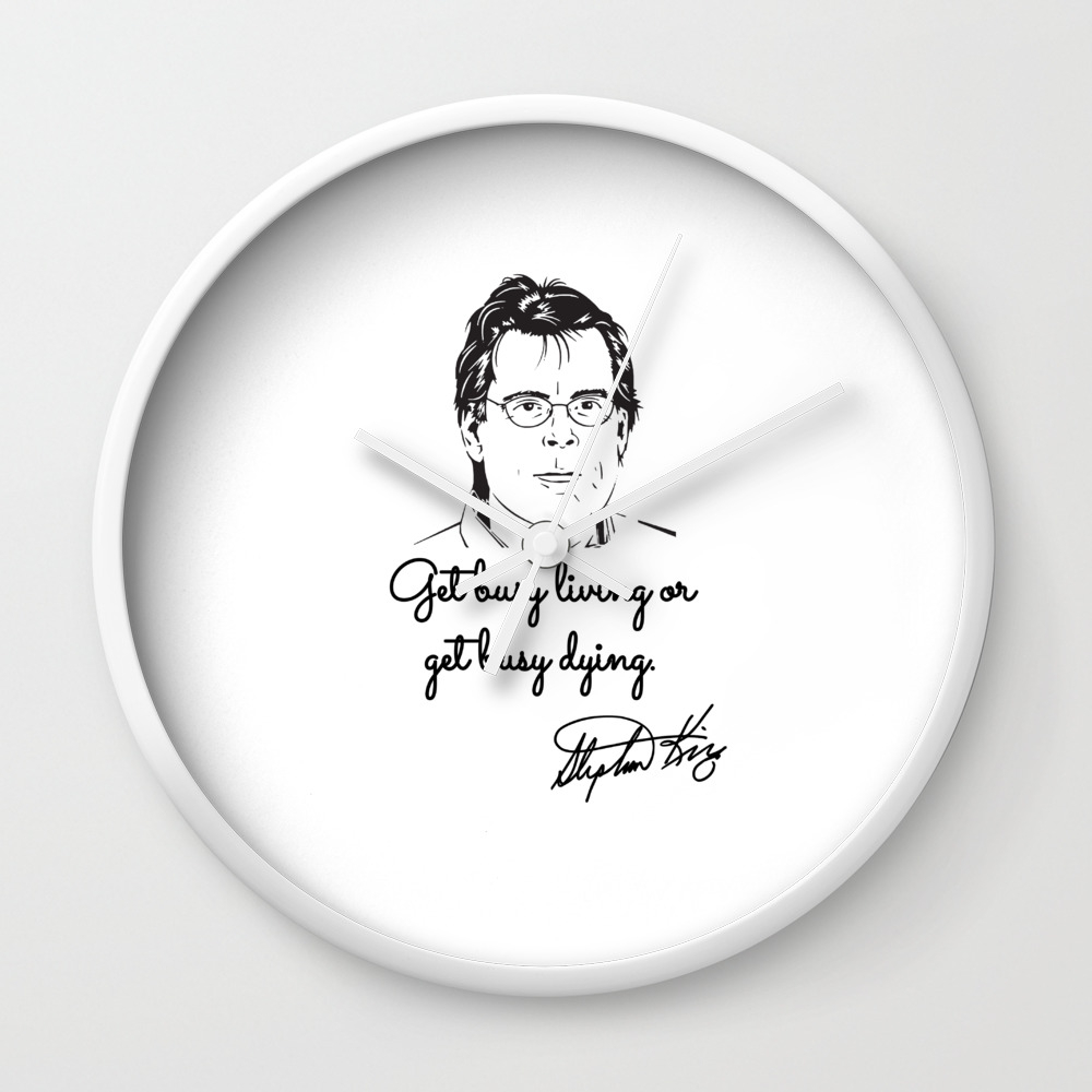 Stephen King Quotes Different Seasons Wall Clock By Dell Aquila Society6