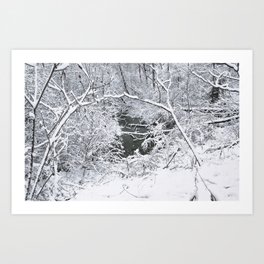 Snowfall at Brickworks on Christmas Day, 2020. LXV Art Print