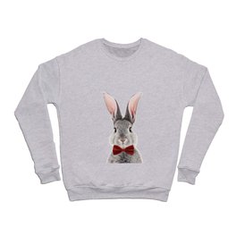 Rabbit with Red Bow Crewneck Sweatshirt