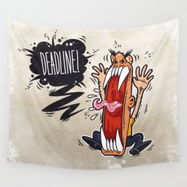 Angry Boss Screaming Deadline Wall Tapestry