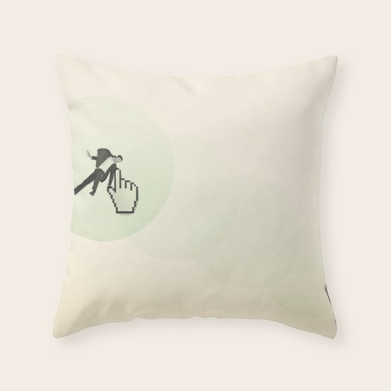 trash man Throw Pillow