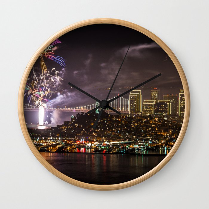 Fireworks in San Francisco Wall Clock