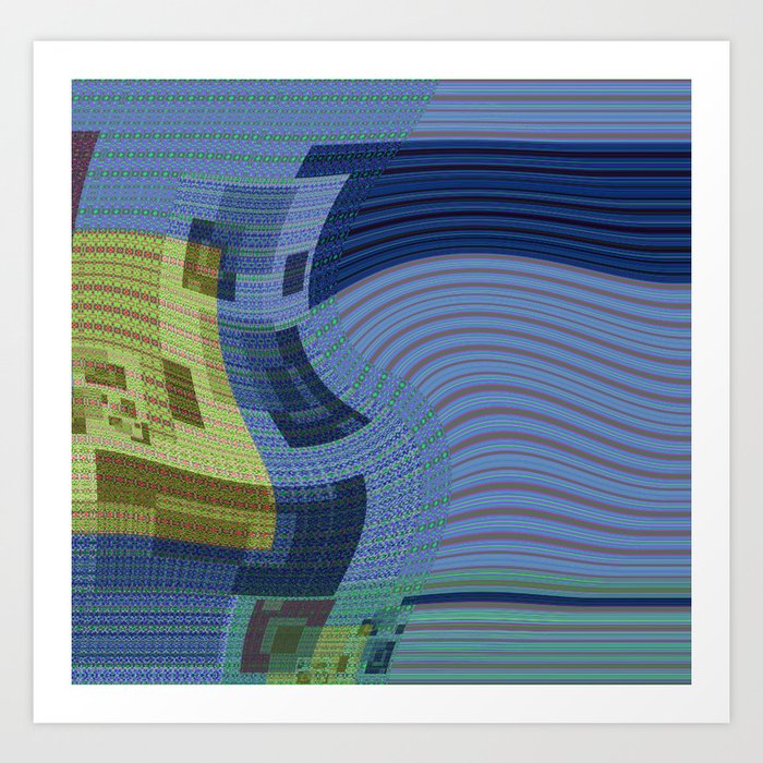 High Definition Geometric Weave Abstract Art Print By