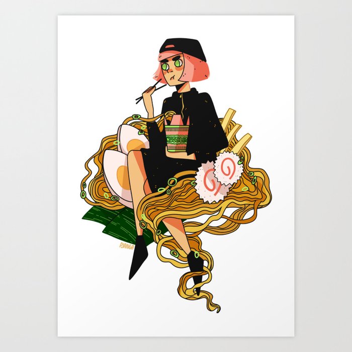 Ramen Girl Art Print