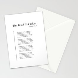 The Road Not Taken by Robert Frost Stationery Card