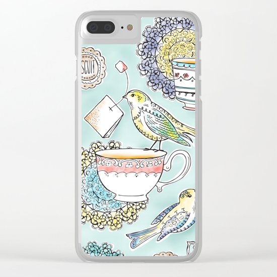 Tea Time Clear iPhone Case