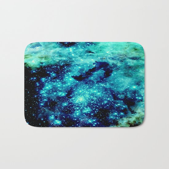 GALAXY. Teal Aqua Bath Mat
