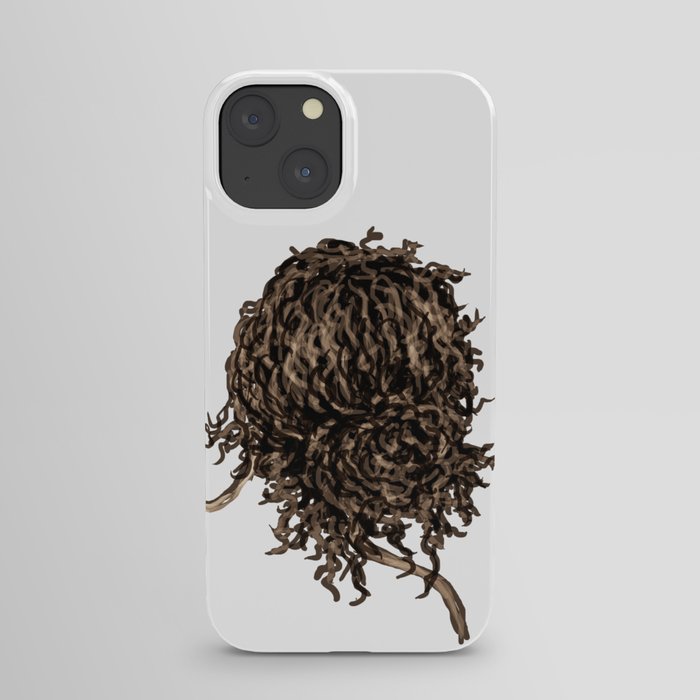 Messy dry curly hair 5 iPhone Case