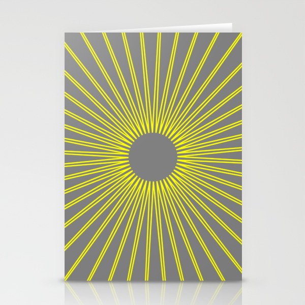 sun with gray background Stationery Cards