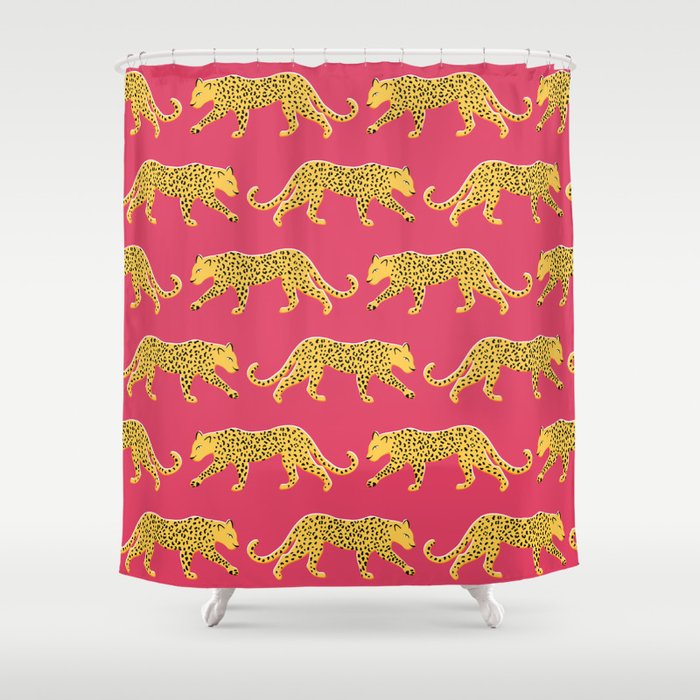 The New Animal Print Berry Shower Curtain By Apartmenttherapy The New Animal Print Berry Shower Curtain