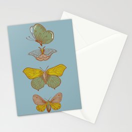 Vintage Butterfly Teal Stationery Card