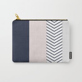 Navy Blush and Grey Arrow Carry-All Pouch