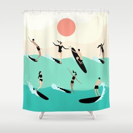 Party Wave Shower Curtain