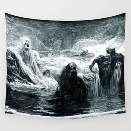 The damned souls of the River Styx Wall Tapestry
