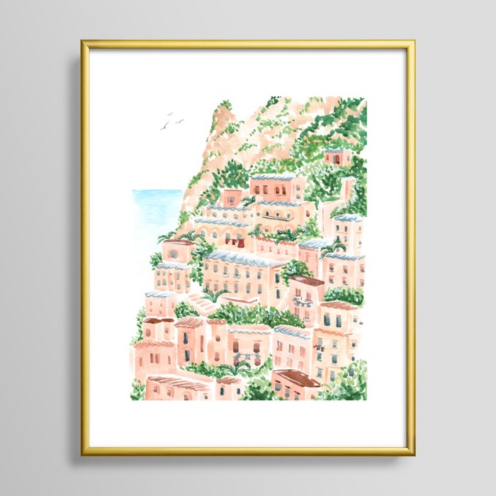 An Italian Shore Framed Art Print